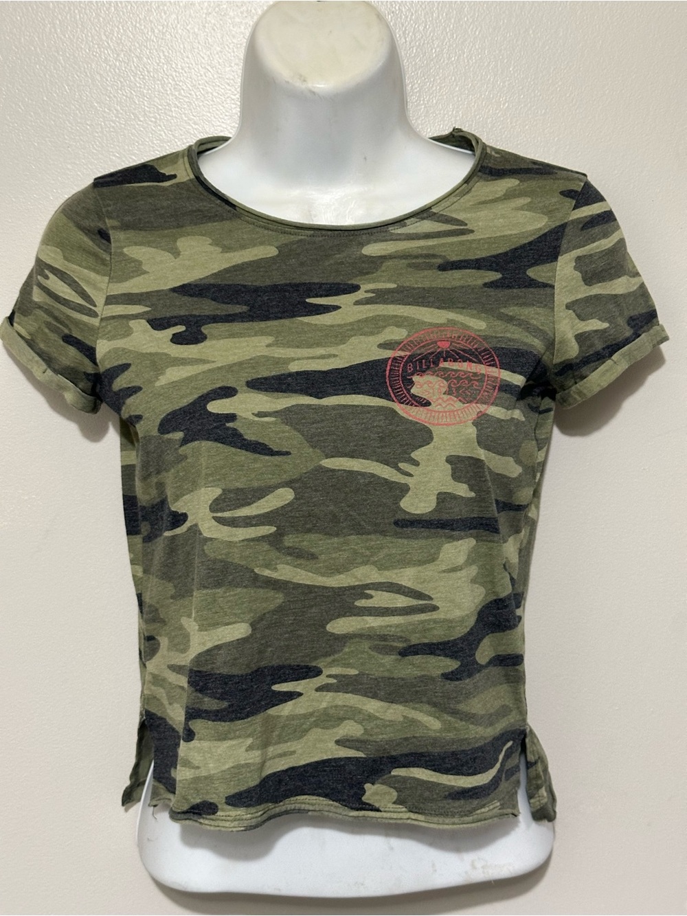 Billabong Camo Print Short Sleeve Cropped Tee – Surf Streetwear